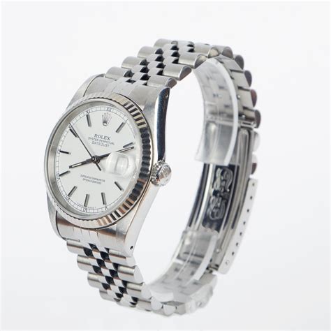 rolex datejust lunetta oro bianco|rolex datejust oro bianco.